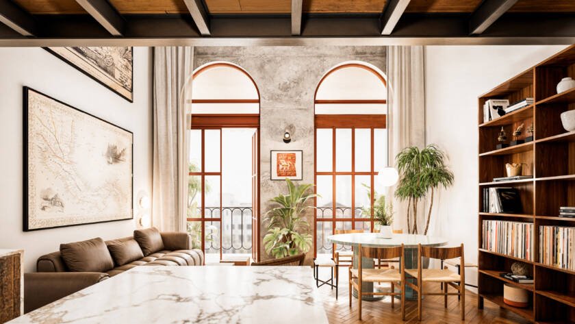 Mezzanine residences